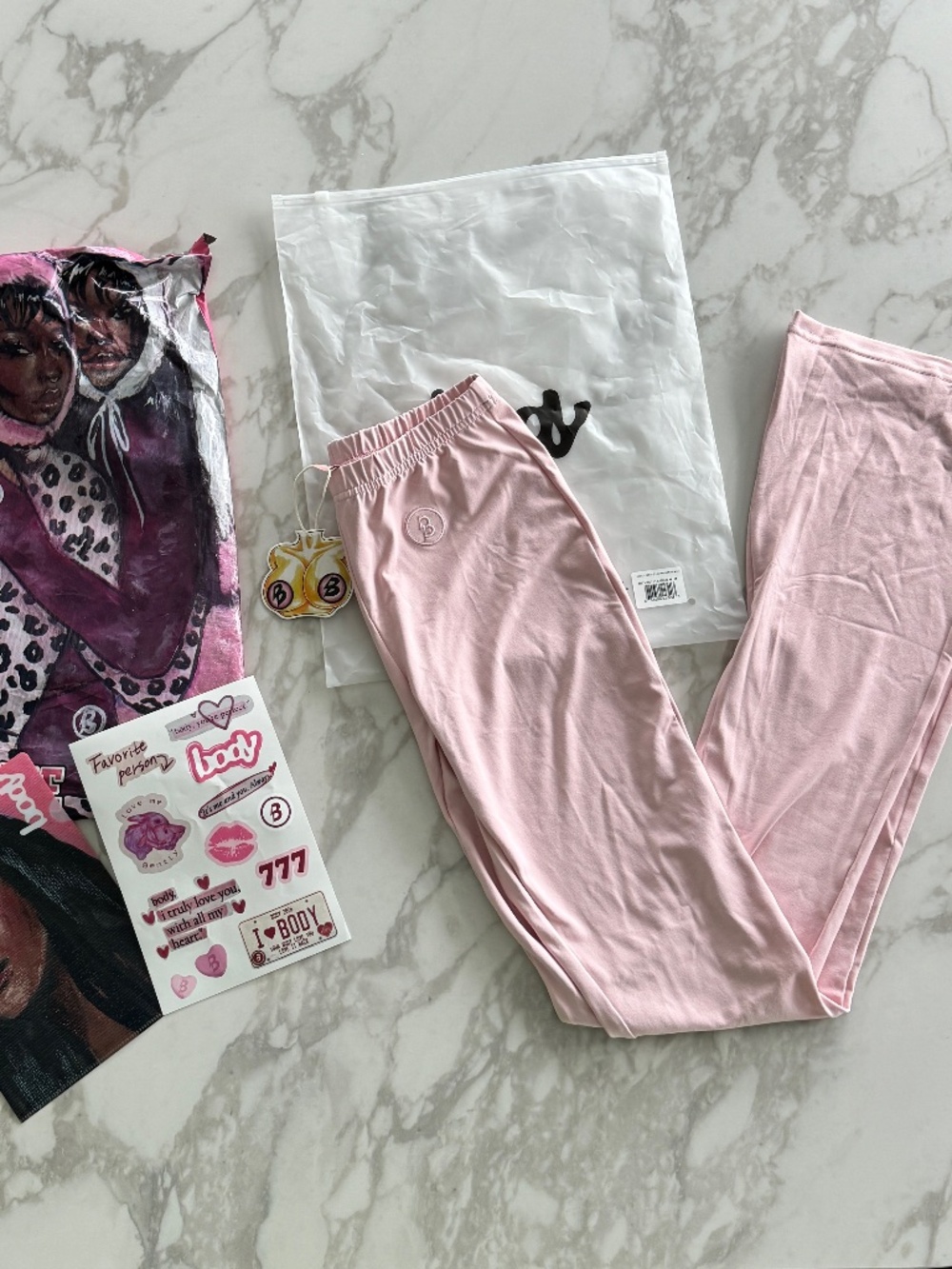 NWT SOLD OUT BODY BY RAVEN TRACY BASICS PANTS 2.0 (STRAWBERRY MILK) - M / Flared